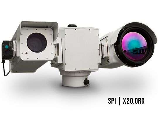 an m9 titanium ptz thermal camera integrated into a critical infrastructure facility, such as a power plant, providing security and surveillance