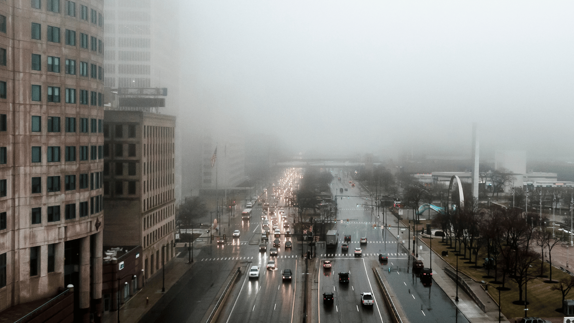 foggy city 