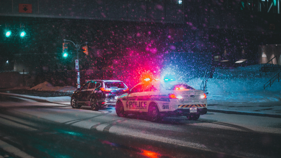 law enforcement at night