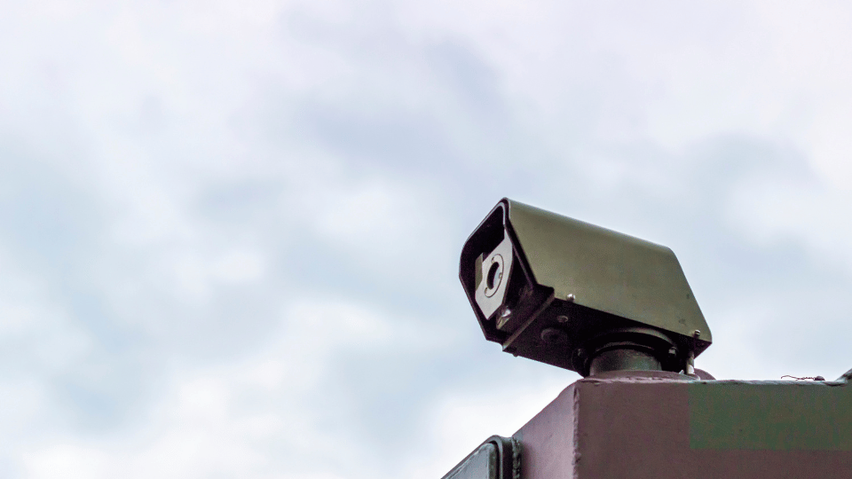 flir imaging camera mounted on military truck 